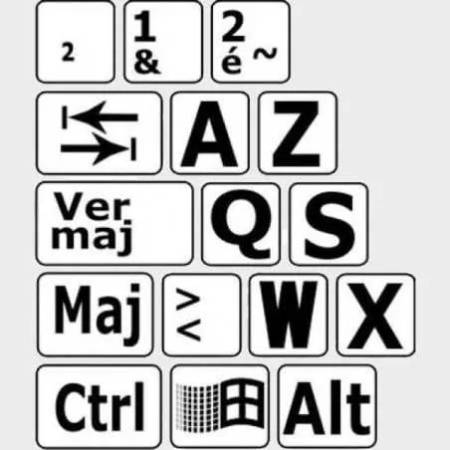 Autocollants clavier gros caractères | Vision & Vie Antilles